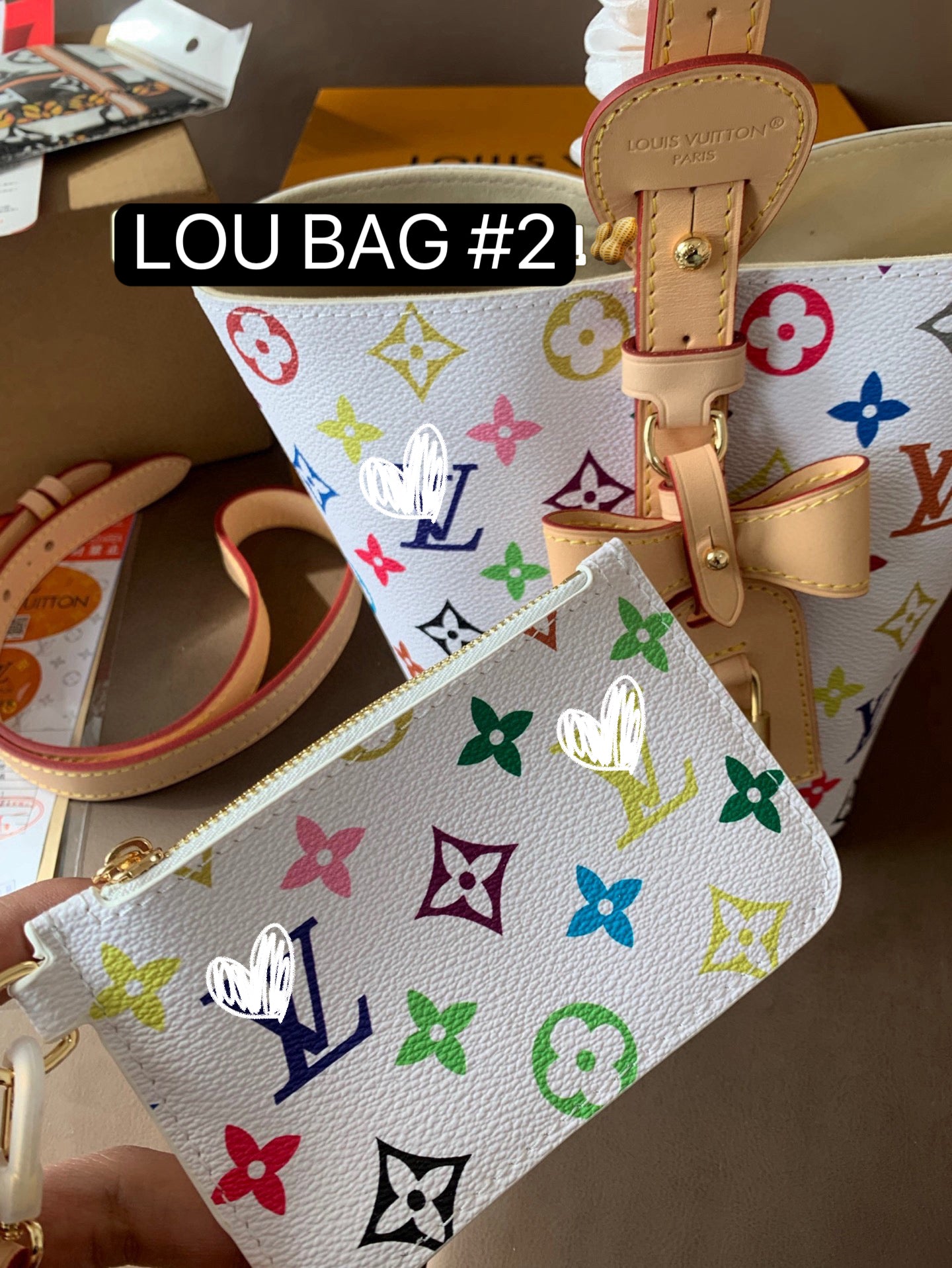 LOU BAG #2 Original Leather | Gold-Tone Hardware | 16×18×12cm | Convertible Bucket Bag |  All In BB