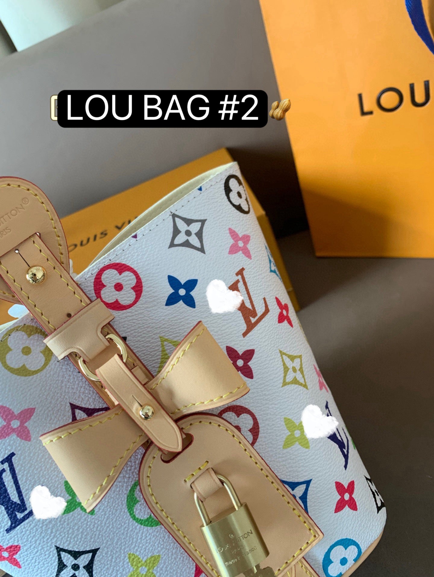 LOU BAG #2 Original Leather | Gold-Tone Hardware | 16×18×12cm | Convertible Bucket Bag |  All In BB