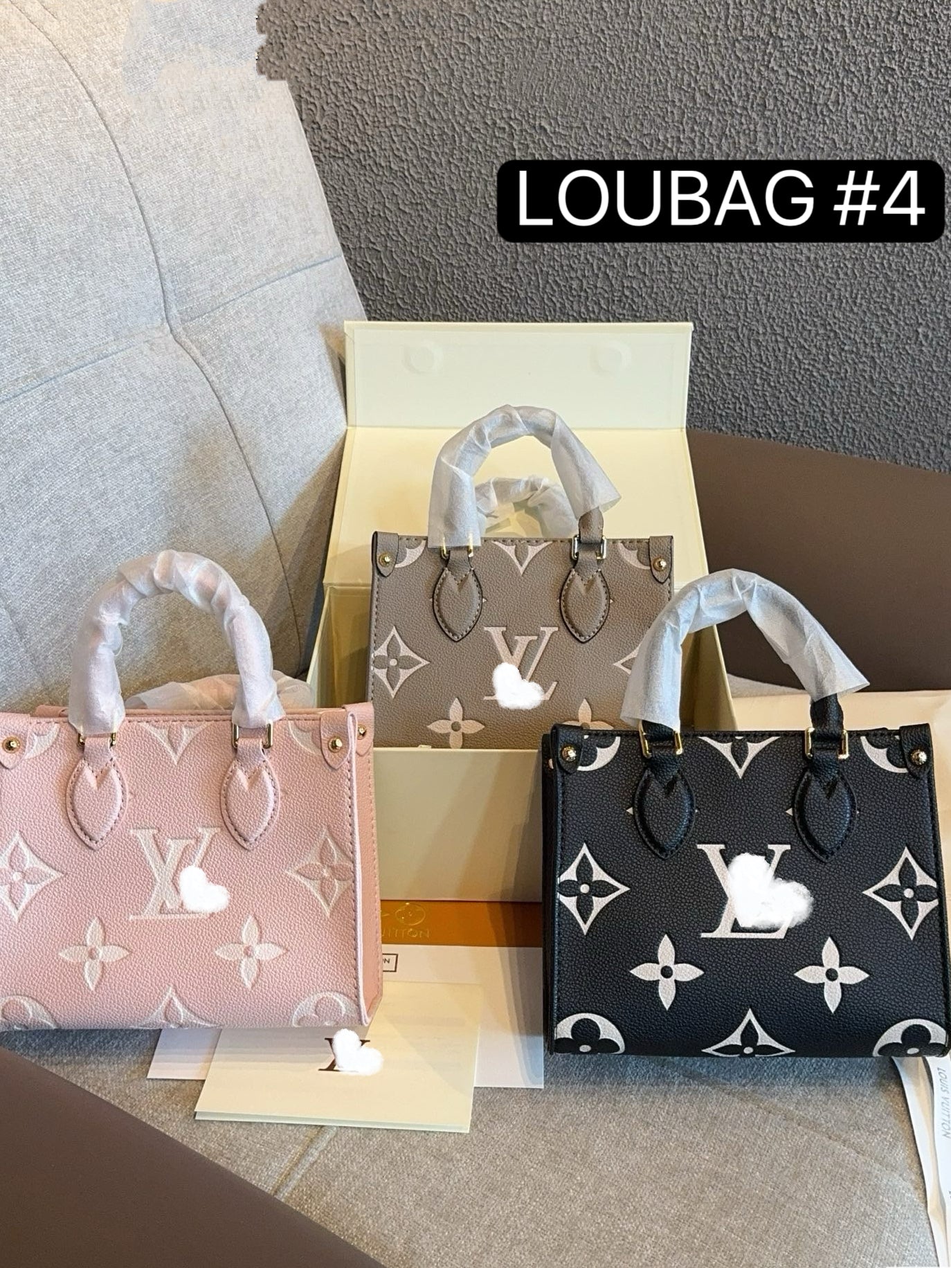 LOU BAG #4  Original Leather | Gold-Tone Hardware | 35×27×14cm | Structured Double-Face Tote | OnTheGo PM