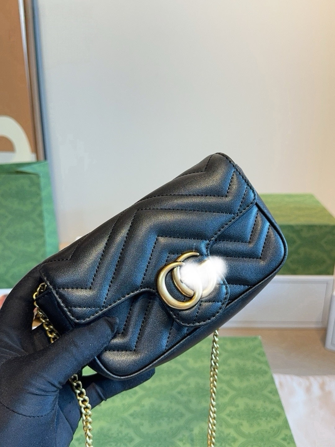 GUC BAG #4 NIGHT MARMONT — Mini Chain Bag