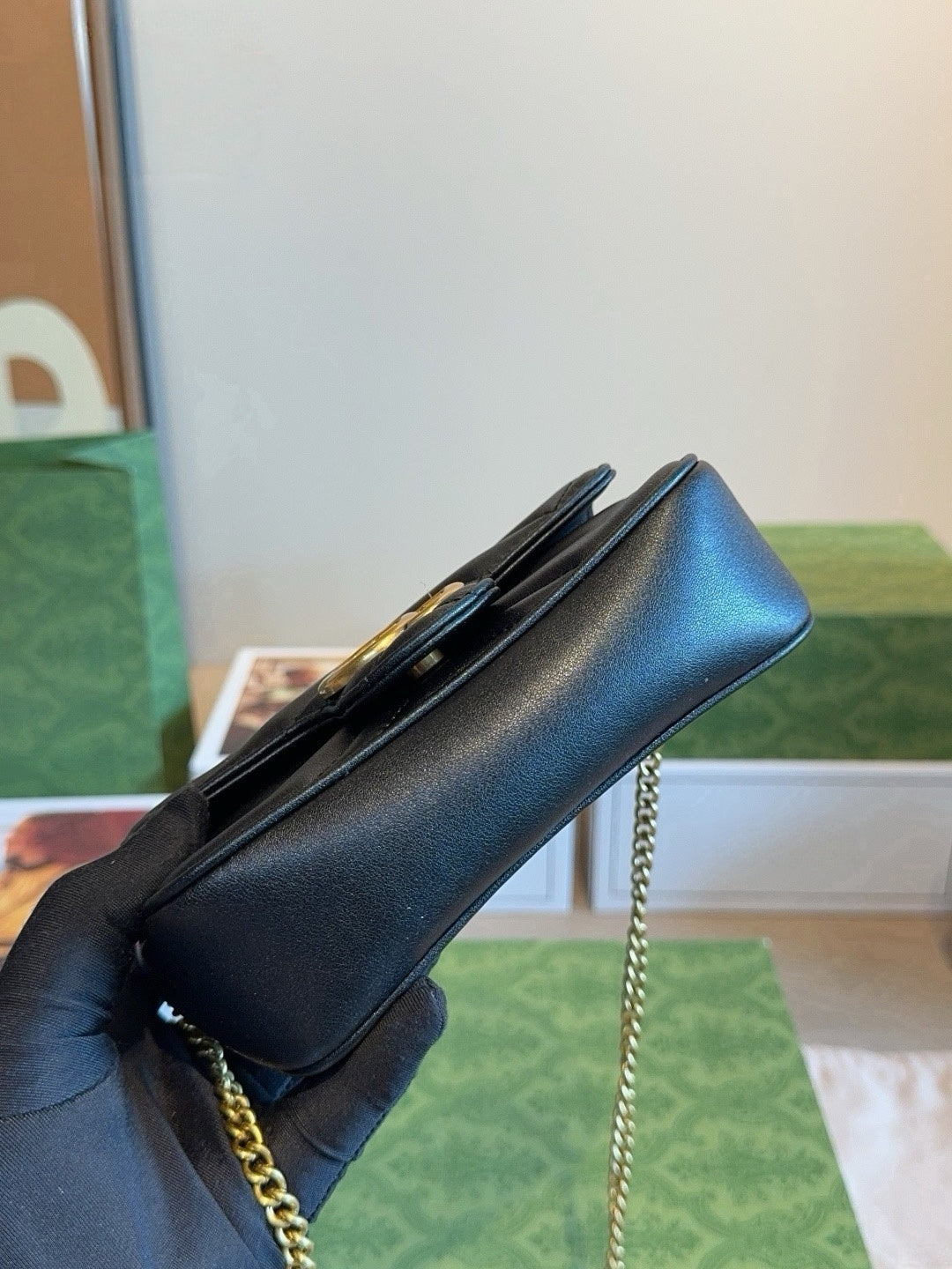 GUC BAG #4 NIGHT MARMONT — Mini Chain Bag