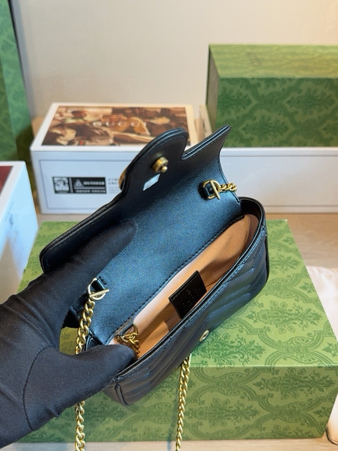 GUC BAG #4 NIGHT MARMONT — Mini Chain Bag