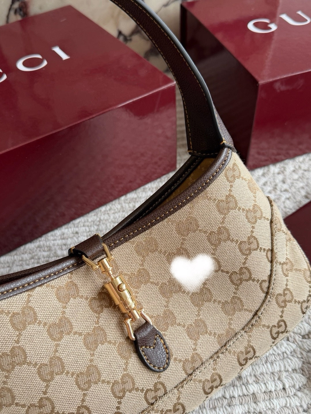 GUC BAG #5 JACKIE HEART — Mini Hobo Bag