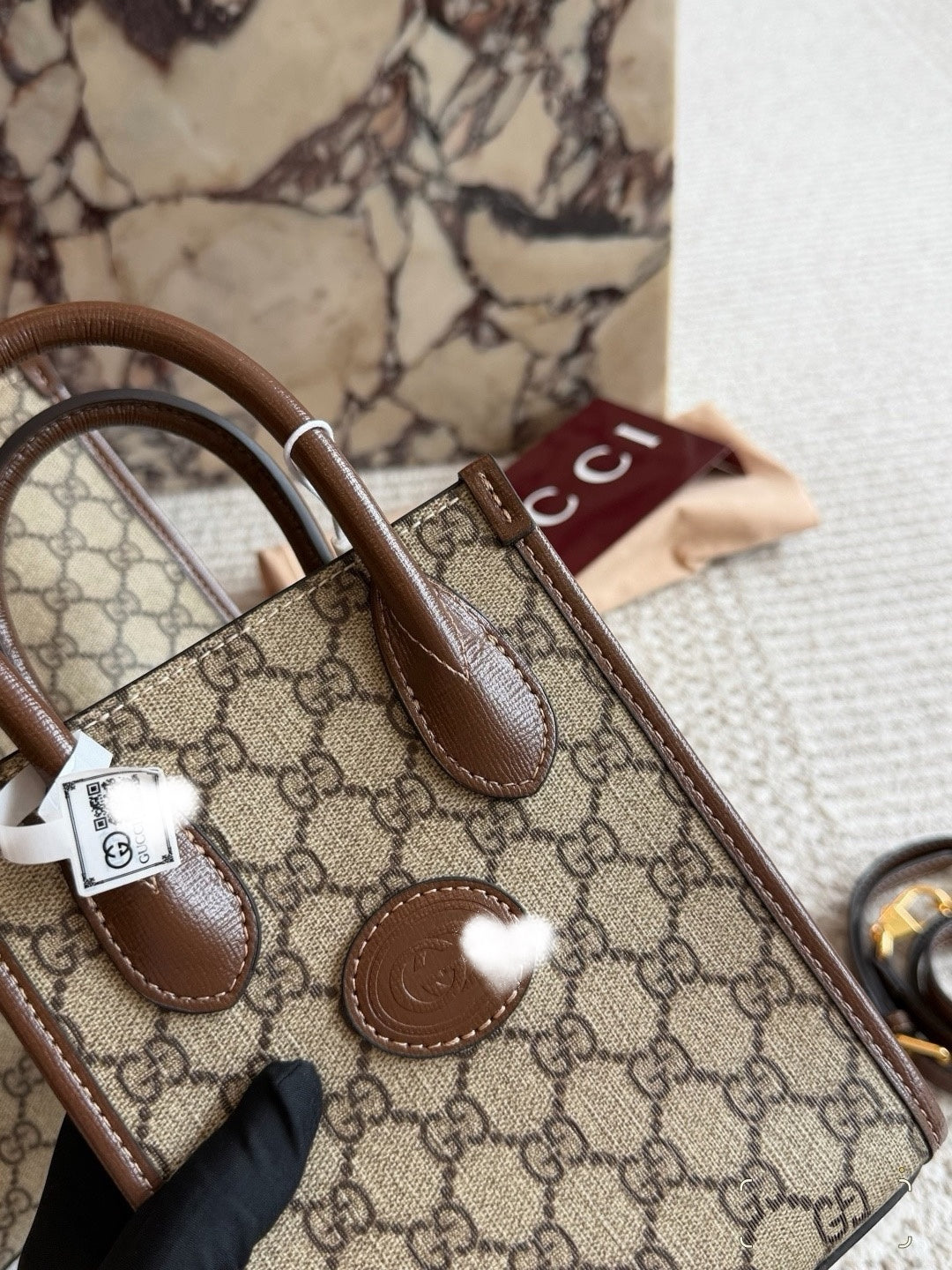 GUC BAG #9 HERITAGE HEART TOTE — Mini & Micro
