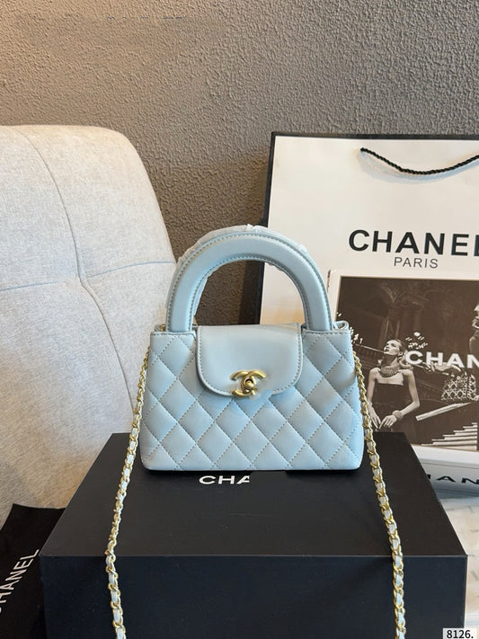 CHA BAG #7 Mini Kelly | Original Lambskin | Black | Aged Gold Hardware | 19×5×12cm