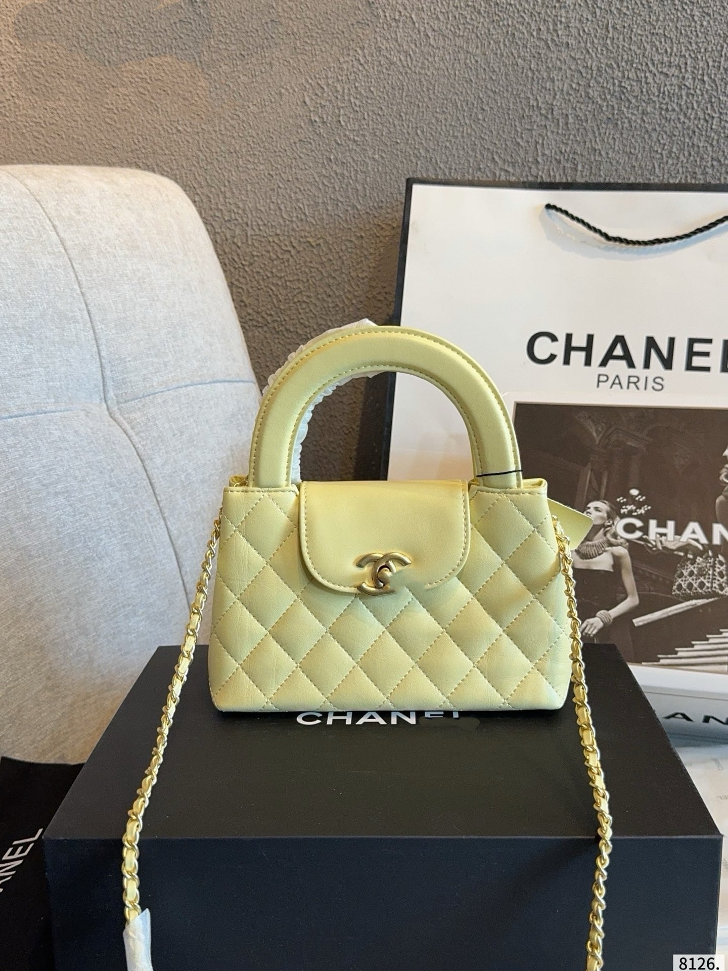 CHA BAG #7 Mini Kelly | Original Lambskin | Black | Aged Gold Hardware | 19×5×12cm